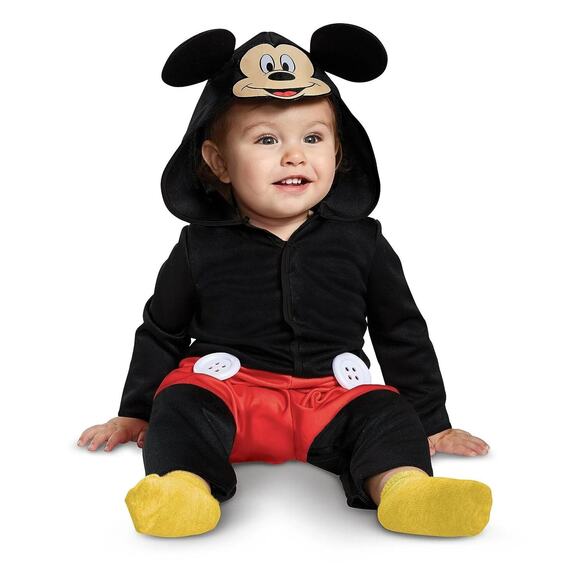 Disguise Disney Baby Mickey Mouse Infant Costume Red 6-12M Halloween New - Picture 6 of 16